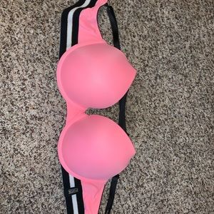 Pink push up bra